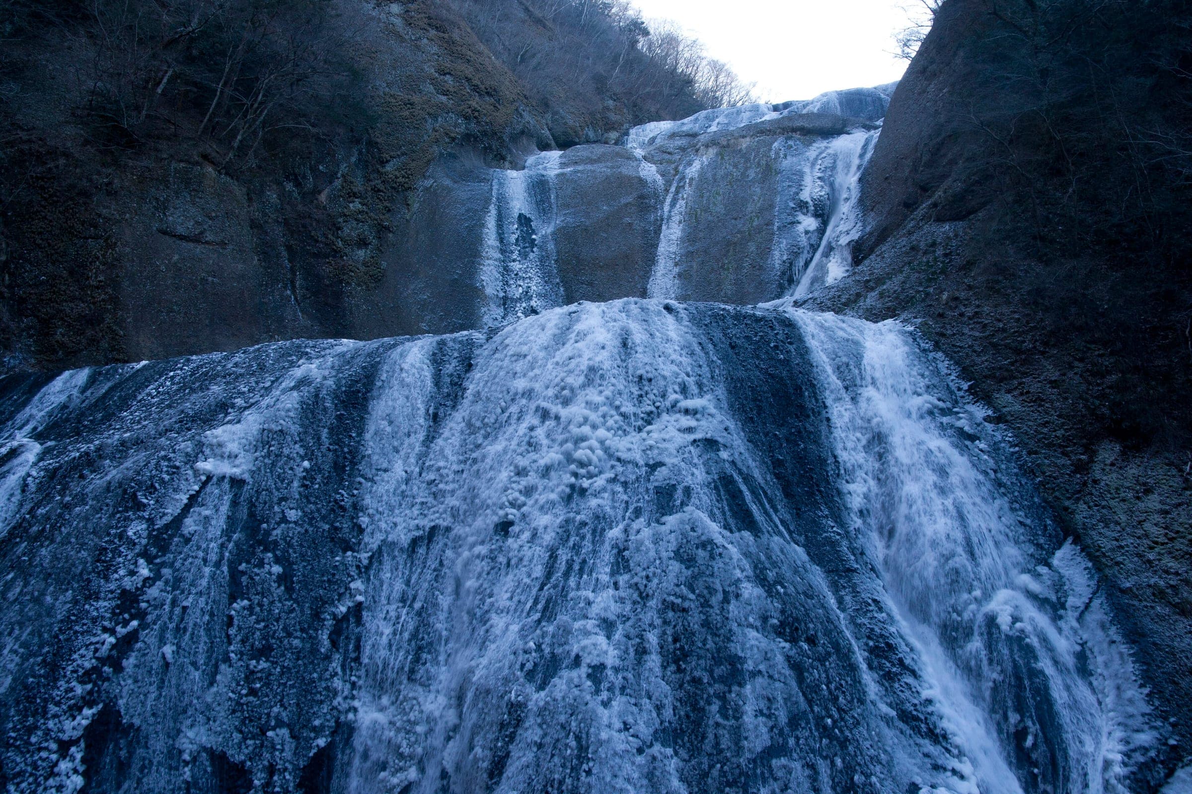 Ice coats the tiers of Fukuroda Falls in Daigo, northern Ibaraki, in midwinter