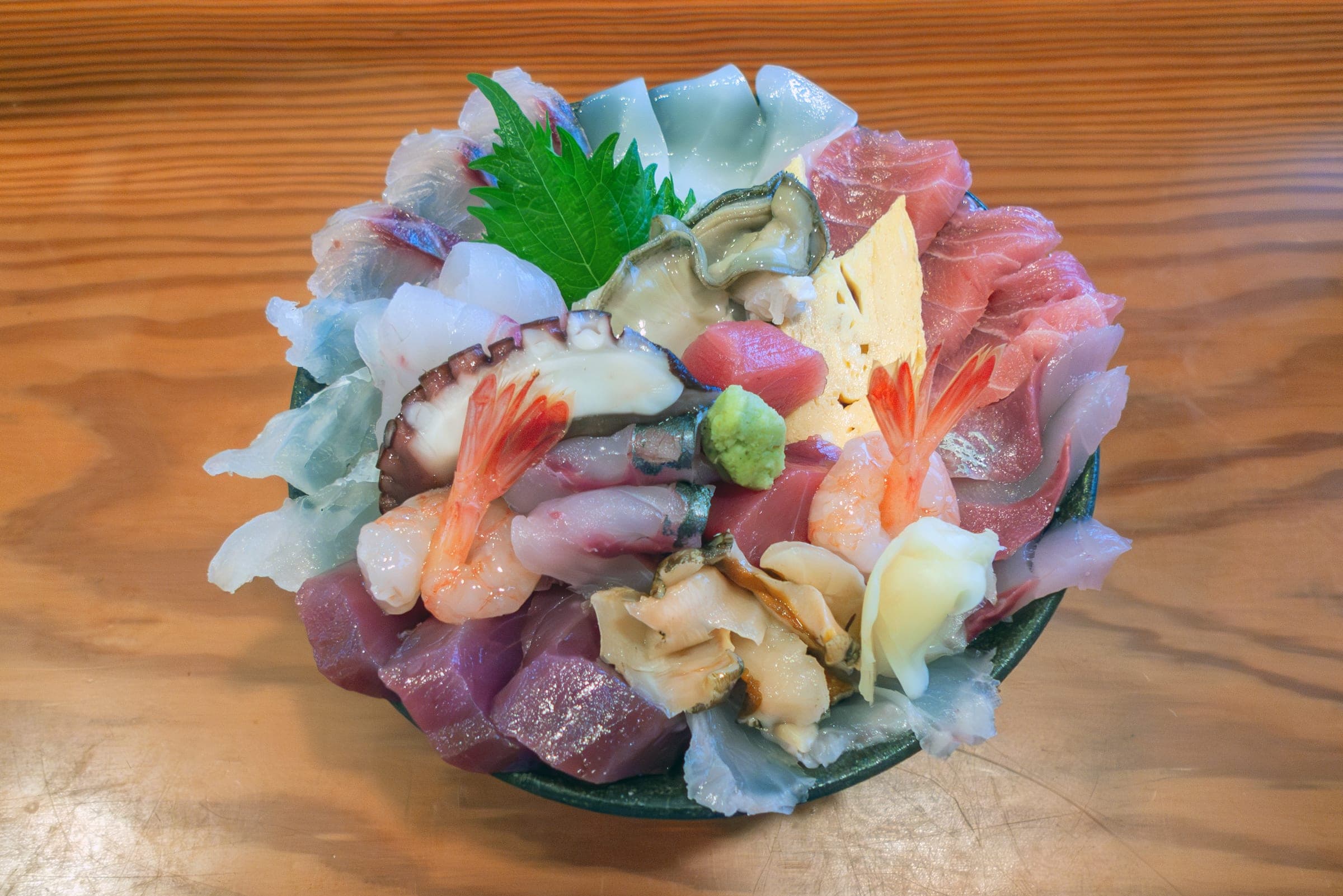 A Noto Don rice bowl in Anamizu comes piled high with seafood from the local bay